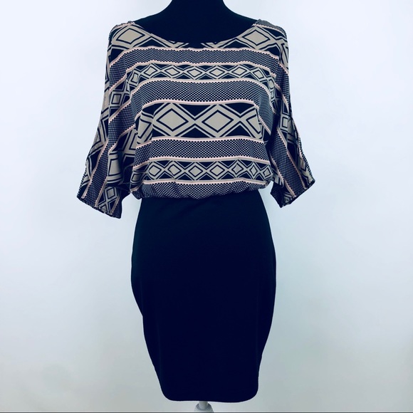 Lush Dresses & Skirts - Lush Tribal Cold Shoulder Dress Career Size Large